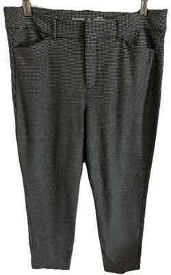 Old Navy Pants 10 Gray Black Gingham Retro Pixie Skinny High Rise 
