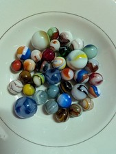 35 collector's marbles from estate various makers and ages lot 28.