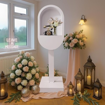 Audio Guest Book Stand Phone Booth Box Recording Table for Wedding Party