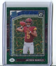 2024 Donruss Optic Jayden Daniels Green Velocity Rated Rookie #248 Commanders