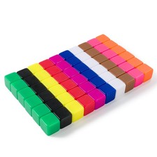 60 pcs 16mm Blank Board Game Dice - Multi-Color Cubes - DIY Board Game Access...