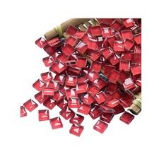 Mosaic Tiles Squares Deep Red Crystal Mosaic Glass Tile for Crafts Bulk DIY Pict