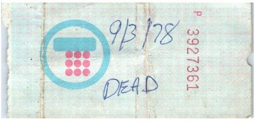 Grateful Dead Concert Ticket Stub September 2 1978 East Rutherford NJ - 第 4/6 張圖片