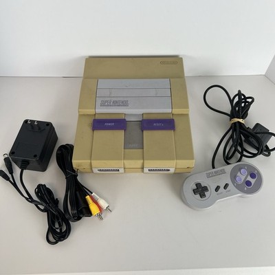 Super Nintendo Console With 1 Controller And Cords Tested Works SNES SNES-001