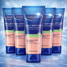 5 Pack Noxzema Ultimate Clear Daily Deep Pore Oil-Free Cleanser for Soft