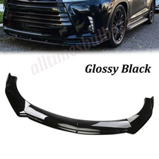 For Toyota Highlander Gloss Black Front Bumper Lip Spoiler Splitters Boby Kits