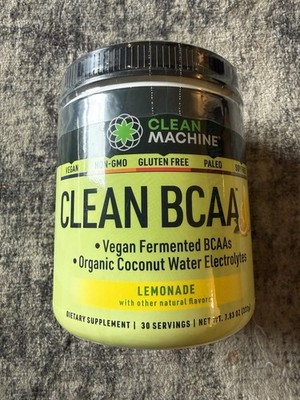 Clean Machine Clean BCAA Lemonade Amino Acid Powder 30 Servings Exp 1/27 New