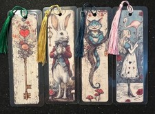 ALICE IN WONDERLAND BOOKMARKS LAMINATED WITH ...