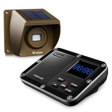 Solar Driveway Alarm Wireless Outside 1800ft Range, Outdoor Motion Sensor & D...