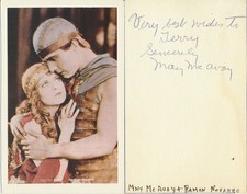 May McAVOY / Inscribed Photograph Signed