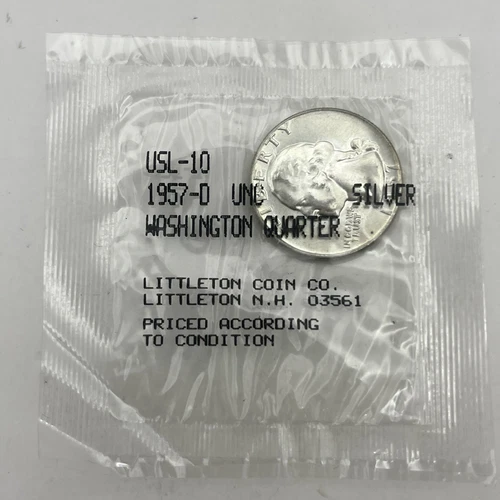 1957 d  25c Washington Quarter Uncirculated Coin