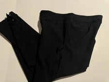 COUNTERPARTS Bead Embellished Pull-On Ankle Pants 14 Black GUC