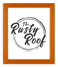 Distressed Emily - Burnt Orange Picture Frame - Solid Wood