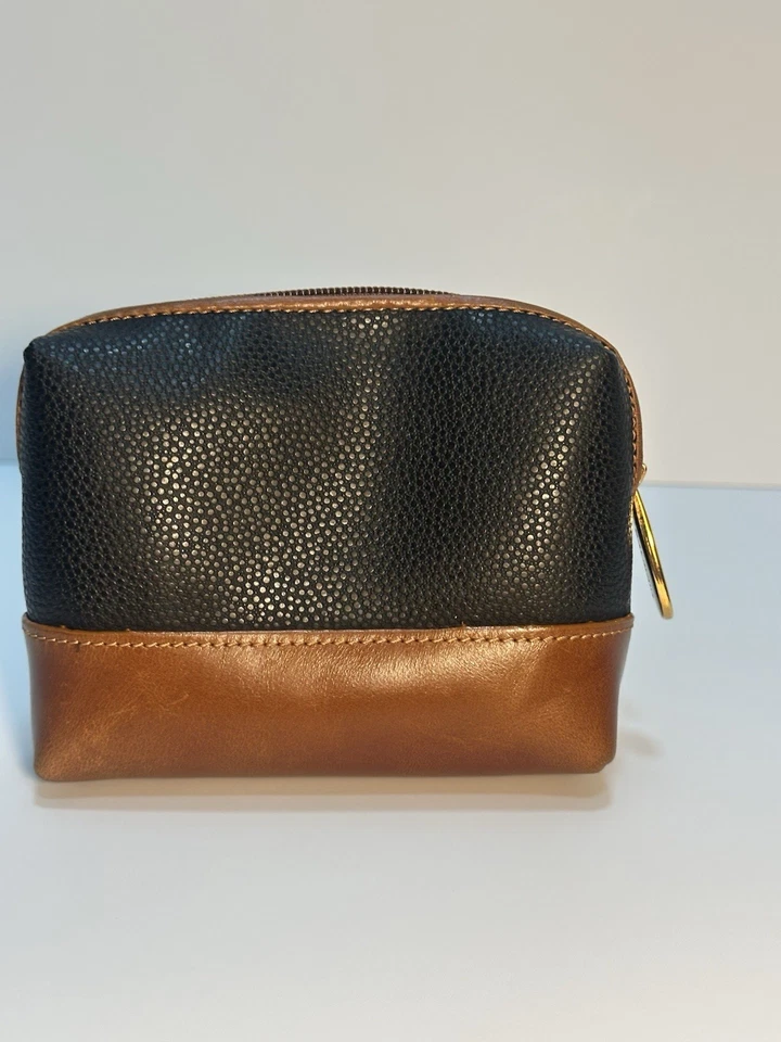 Pierre Balmain Nuevo Bolso Vintage Cuero Negro y Marrón Foto 2 de 4