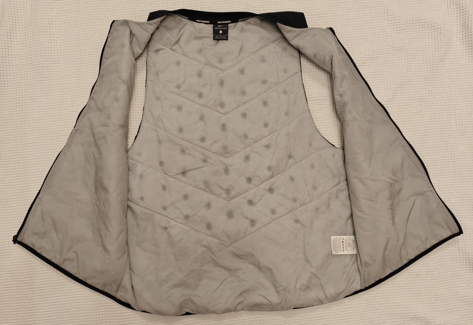 Nike Men's Aerolayer Gilet Black Packable Running Vest DJ0533-010 - Sz L