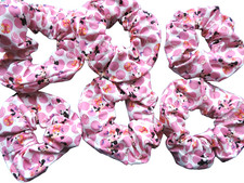 Hand made Disney Minnie Mouse  fabric Hair Scrunchie bobble tie FREE P & P