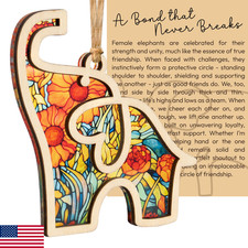 Best Friend Birthday Gifts for Women, Friendship Elephant with Story Card, Sunca