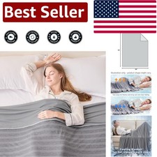 Arc-Chill Cooling Throw Blanket - Grey Lightweight Comfort for Warm Nights