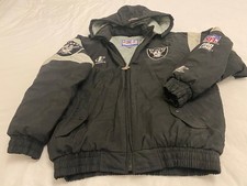 Logo Athletic Oakland Raiders NFL Pro Line Authentic Jacket Black Gray Size L