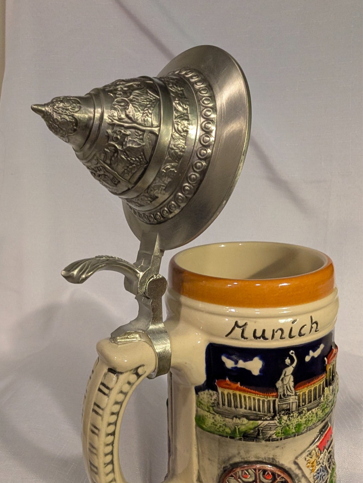 GerZ Beer Stein With Lid Munich Monaco de Baviera Munchen