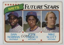 1980 Topps Future Stars Dan Norman Jesse Orosco Mike Scott #681 Rookie RC