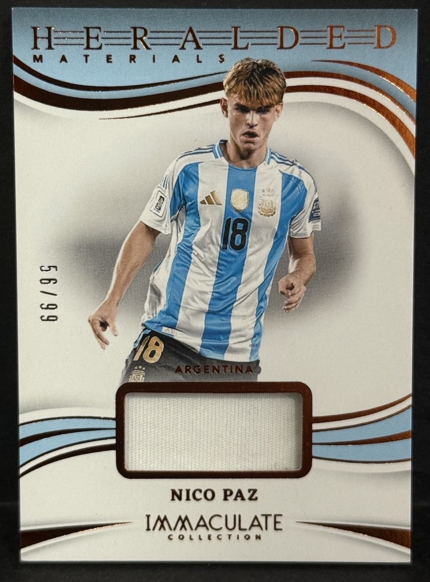 2024-25 Panini Immaculate Argentina Nico Paz Heralded Materials
