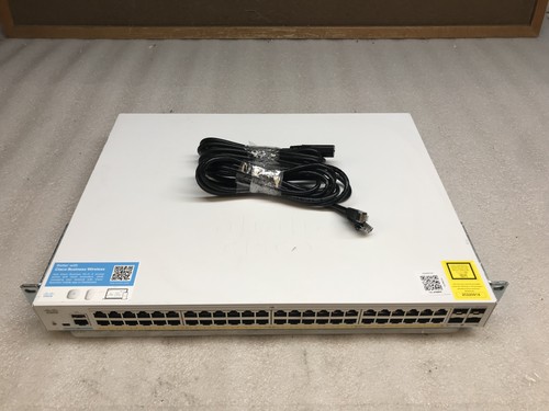 Cisco CBS350-48P-4G Rack Mountable Ethernet Switch W/ RACK EARS