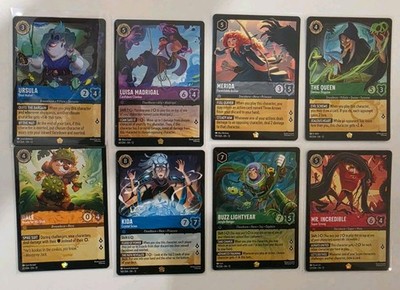 Lorcana Wilds Unbekannt Konvolut. Legendary x 8 Karten TCG Konvolut.Near Mint Freshpull