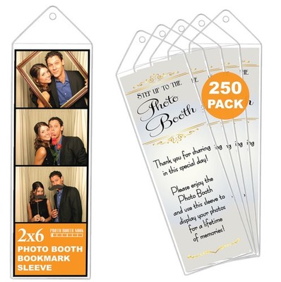 | 2x6 Clear Bookmark Sleeves (250 Count) | Plastic Bookmark Sleeves for Photo...