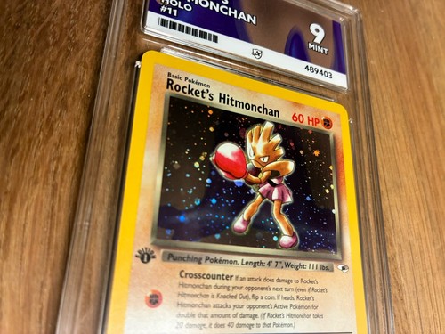 Rocket's Hitmonchan (1st Edition) graded ACE 9 for sale on eBay