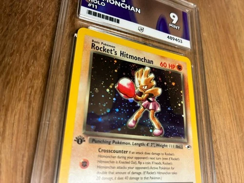 Rocket's Hitmonchan Holo #11/132 1st Edition | 2000 Gym Heroes | Ace Mint 9