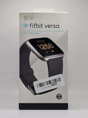 Fitbit Versa Lite Smartwatch FB415SRGY Silver Charcoal (Small Band Only)