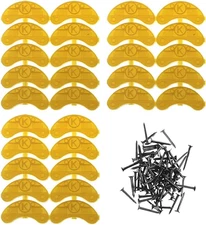 Heel Plates 30 PCS Rubber Shoes Heel Ttaps Tips Repair Pad Replacement Medium