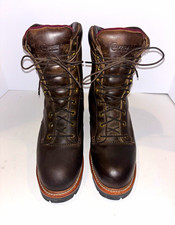 Chippewa  Men's 9” Super Logger.       10 Wide (E) EH Brown Leather MPN 25405