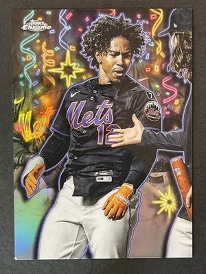 2025 Topps Chrome Update Francisco Lindor Celebracion