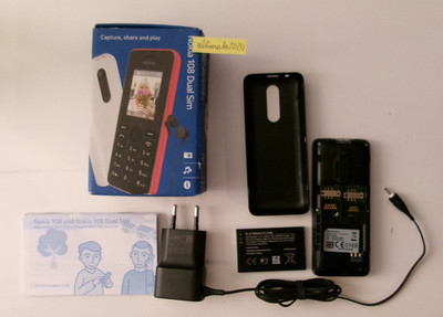 NOKIA 108 DUAL SIM SCHWARZ mit OVP, Anleitung, DHL VERSAND