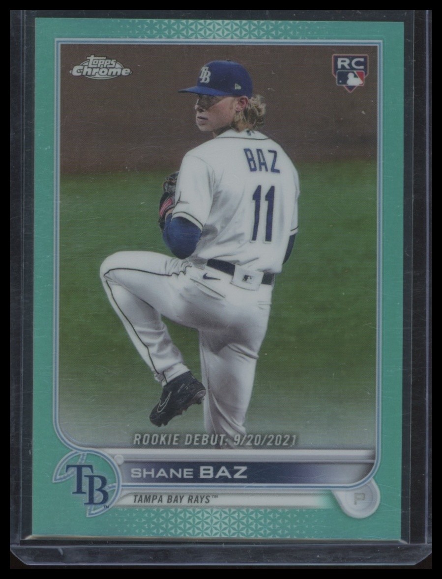 2022 Topps Chrome Update #USC175 Shane Baz Aqua Refractor #/250
