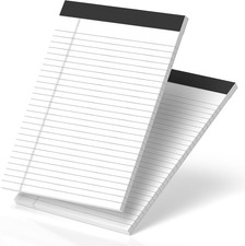 2 Pack Legal Pads 8.5 X 11 White Note Pads 8.5 X 11 Notepad Micro Perforated Wri