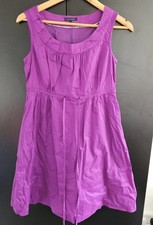 Tommy Hilfiger Purple Cotton Dress UK 8 Sleeveless Summer Casual 100% Cotton