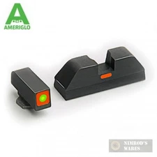 AmeriGlo Combat CAP Sights SET GLOCKS Tritium Front / Bar Rear GL-616 FAST SHIP