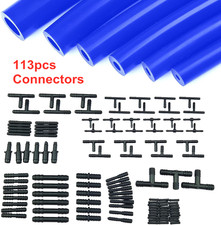 6pcs 5ft 18 To38 Blue For Dodge Silicone Vacuum Hose Kit 113pcs Connector