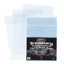 Resealable Treasury Comic Bags 100 Pack AcidFree Polypropylene Sleeves 10.5 x