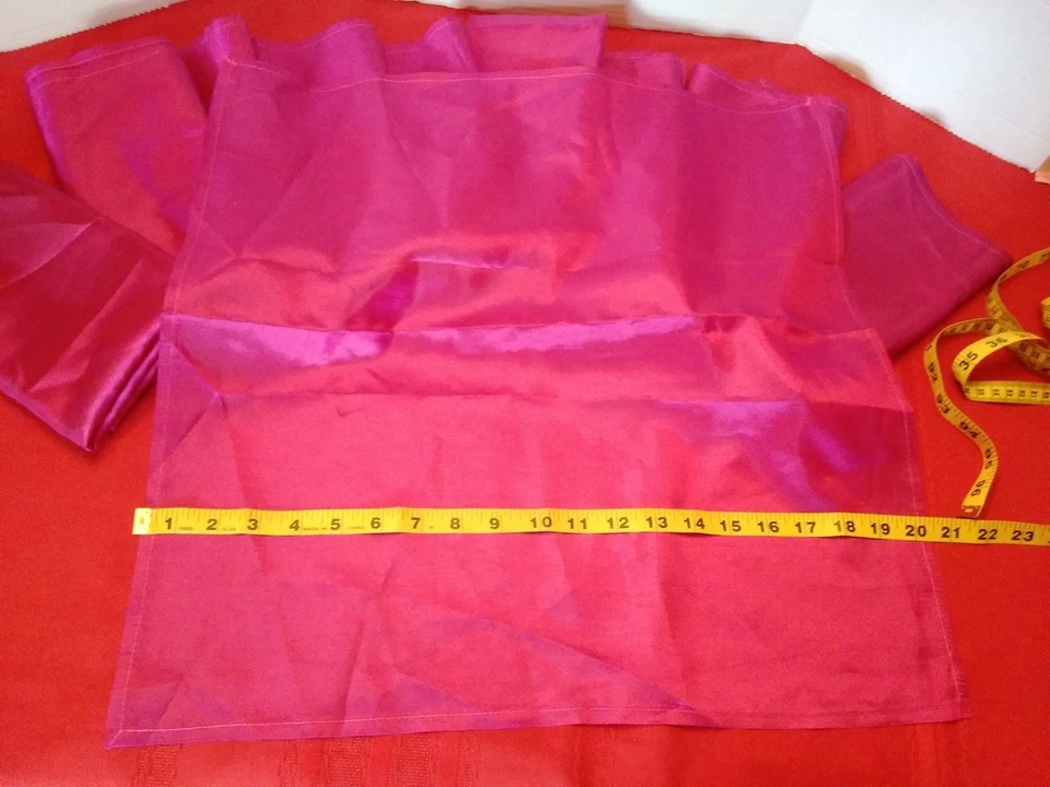 Dark Pink Satin Napkins 20x20" 10 Pack Wedding Elegant Dinner Crafts - Image 2 of 4