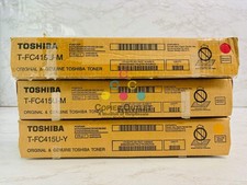 3 Open Genuine Toshiba E STUDIO 2515AC, 3015AC Magenta Yellow Toner T-FC415