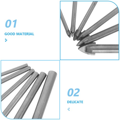 6pcs Hole Drilling Tools: Glass Opener Bits For Porcelain Ceramic Metal Marble - Picture 2 of 12