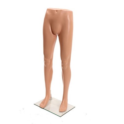 SSWBasics Male Plastic Mannequin Leg Form - Height 46'' - With Base