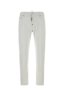 DSQUARED White Stretch Denim Slim Twist Jeans New & Authentic