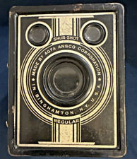 Agfa Ansco SHUR SHOT Antique Camera with Case  Leather Strap