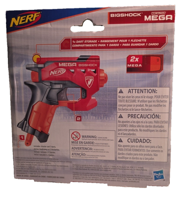 Nerf BigShock Blaster Mega Gun comes with 2x Mega Shock Age 14+ | eBay