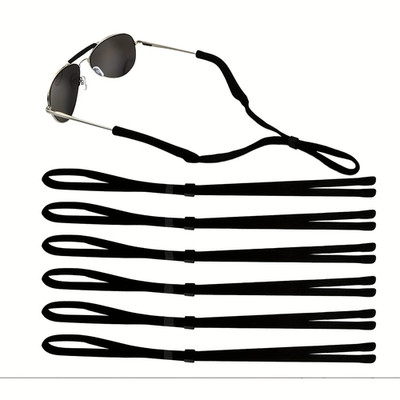 6Pcs Sports Glasses Strap Holder Anit Slip Stretchy Glasses Cord Rope Retainer, 